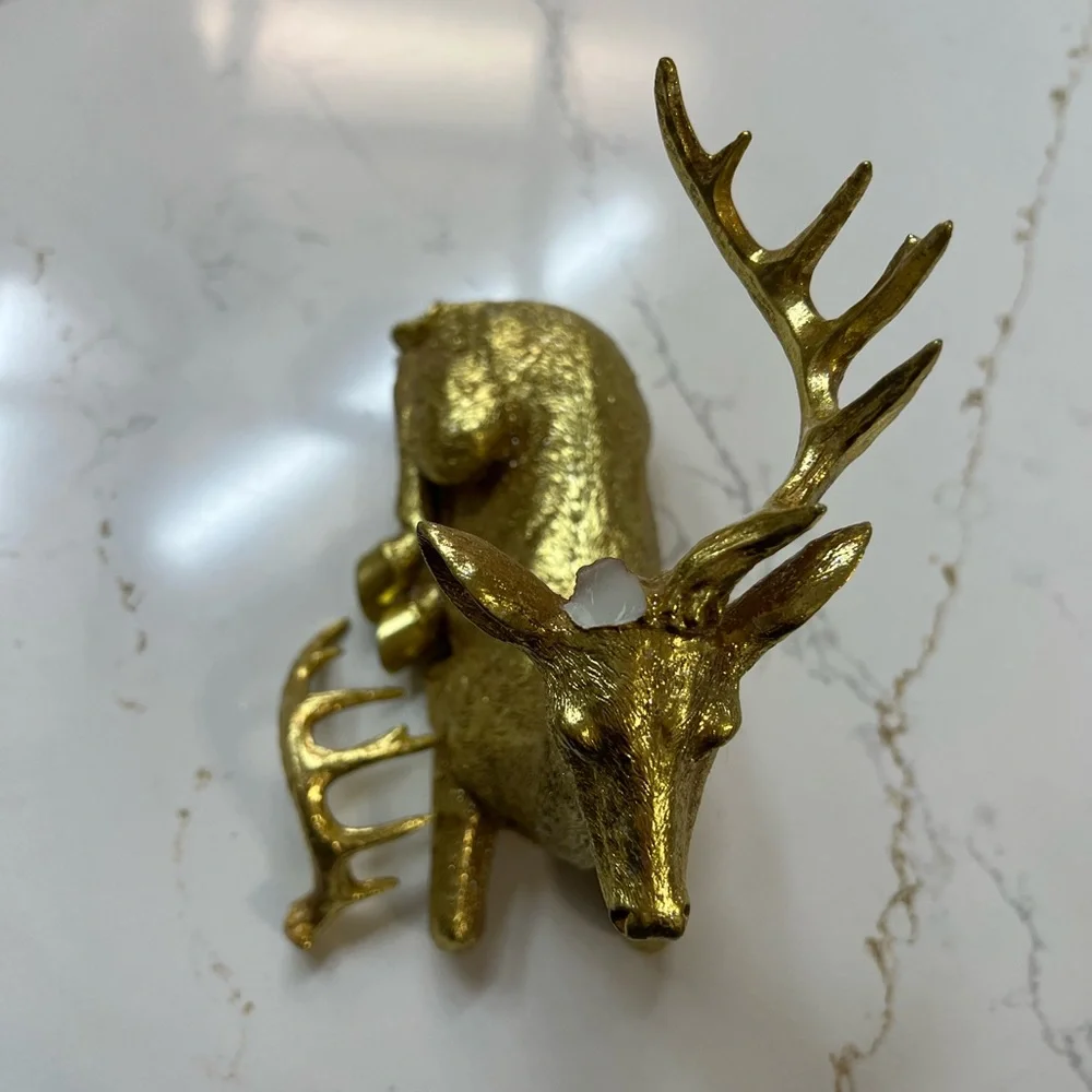 Z GALLERIE WOODLAND DEER GOLD 8